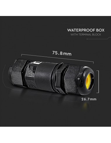 5977-Scatola di Derivazione con  Terminali - mm Colore Nero -2