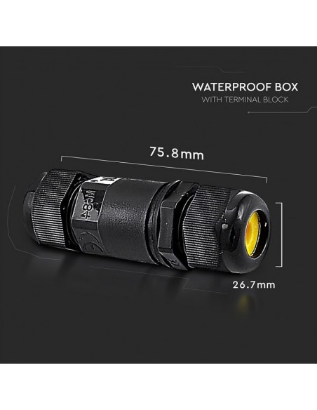 5977-Scatola di Derivazione con  Terminali - mm Colore Nero -2