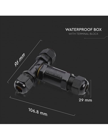 5978-Scatola di Derivazione con  Terminali - mm Colore Nero -2