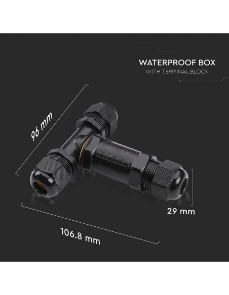 5978-Scatola di Derivazione con  Terminali - mm Colore Nero -2