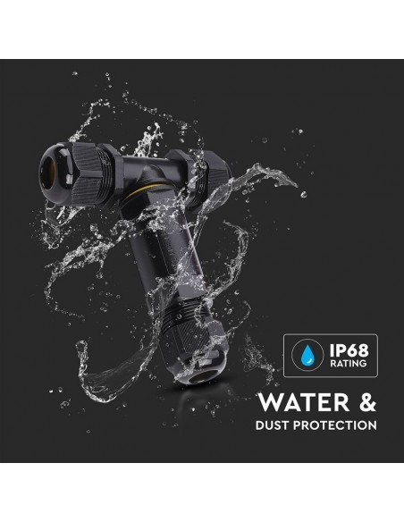 5978-Scatola di Derivazione con  Terminali - mm Colore Nero -4