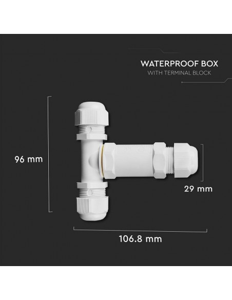 5979-Scatola di Derivazione con  Terminali - mm Colore Bianco -2