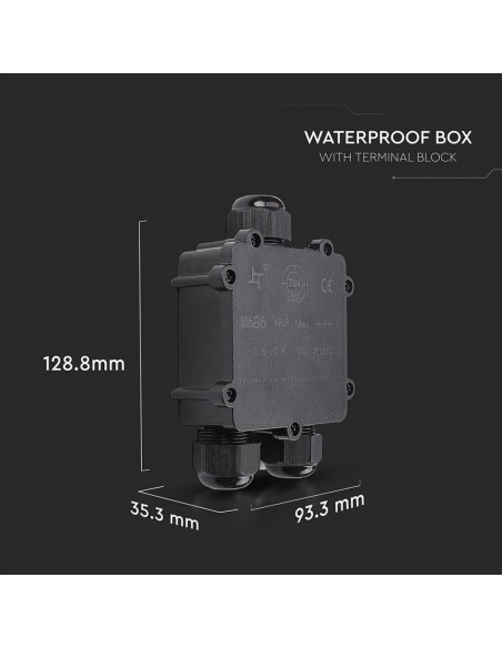 5980-Scatola di Derivazione con  Terminali -mm Colore Nero -2