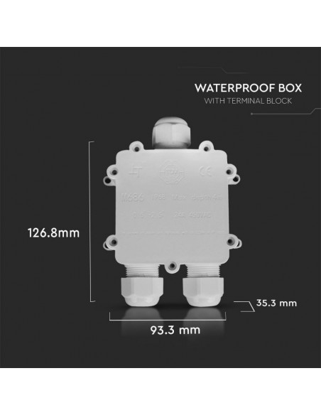 5981-Scatola di Derivazione con  Terminali -mm Colore Bianco -2