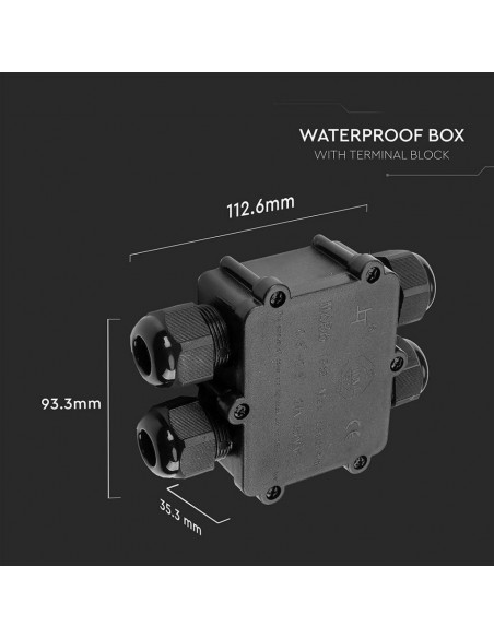 5982-Scatola di Derivazione con  Terminali -mm Colore Nero -2
