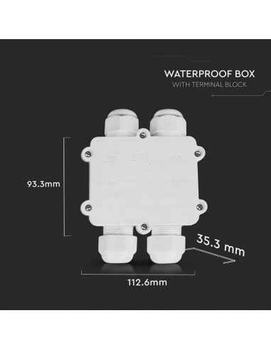 5983-Scatola di Derivazione con  Terminali -mm Colore Bianco -2