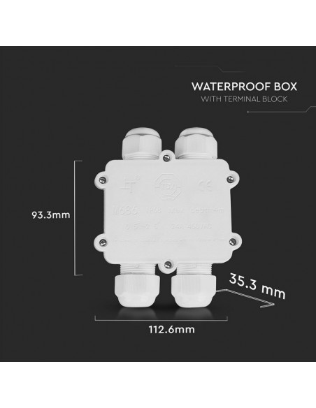 5983-Scatola di Derivazione con  Terminali -mm Colore Bianco -2