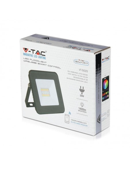 5985-Faro LED Smart SMD  RGB- controllo via Bluetooth tramite App Smart Light Colore Nero -2