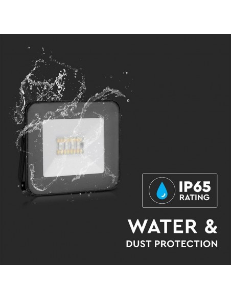 Faro LED Smart SMD 20W RGB+2700K-6500K controllo via Bluetooth tramite App Smart Light Nero IP65