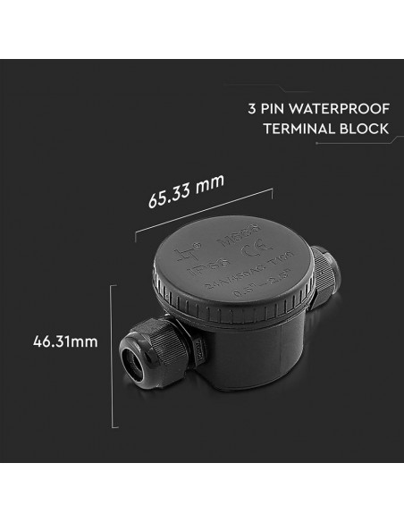 5987-Scatola di Derivazione con  Terminali -mm Colore Nero -2