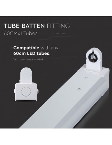 Plafoniera LED Singola per T8 60cm IP20