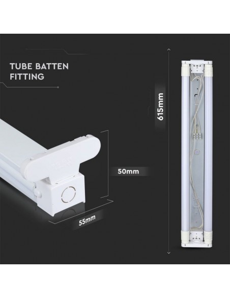 6053-Plafoniera LED Doppia per T cm IP-2