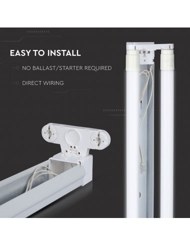 6053-Plafoniera LED Doppia per T cm IP-4