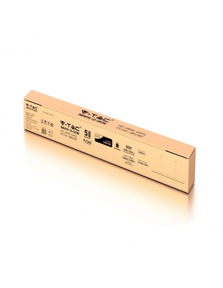 607-Plafoniera LED Chip Samsung a Sospensione  Lineare Colore Argento -2