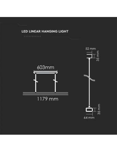 607-Plafoniera LED Chip Samsung a Sospensione  Lineare Colore Argento -3