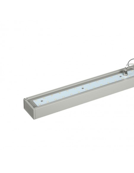 607-Plafoniera LED Chip Samsung a Sospensione  Lineare Colore Argento -5