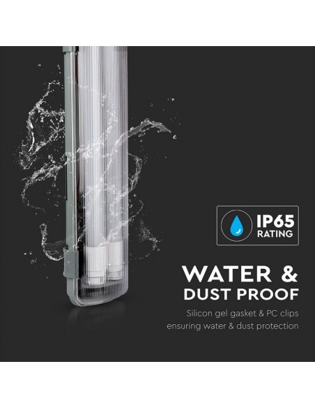 Plafoniera LED Doppia Impermeabile 44W 150cm 4000K IP65