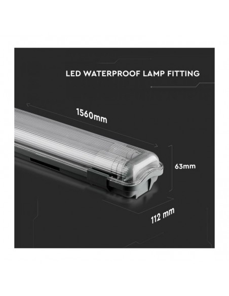 6400-Plafoniera LED Doppia Impermeabile  cm  -2