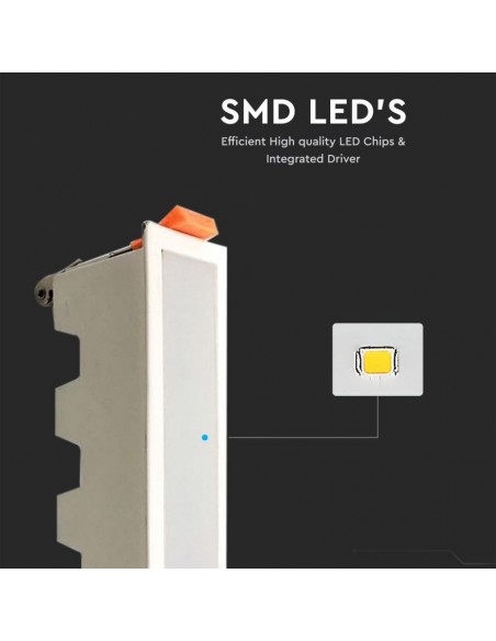 6403-Mini Pannello LED  Lineare Montaggio ad Incasso  Colore Bianco -5