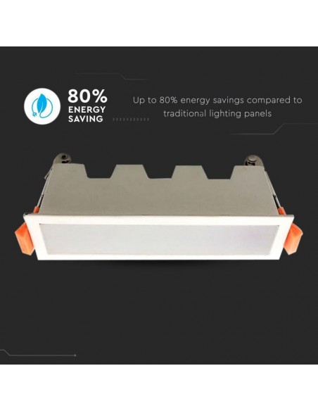 6403-Mini Pannello LED  Lineare Montaggio ad Incasso  Colore Bianco -6