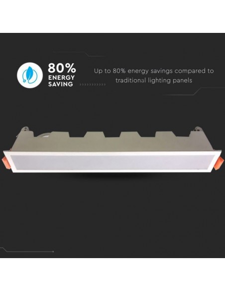 6406-Mini Pannello LED  Lineare Montaggio ad Incasso  Colore Bianco -6