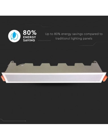 6409-Mini Pannello LED  Lineare Montaggio ad Incasso  Colore Bianco -6