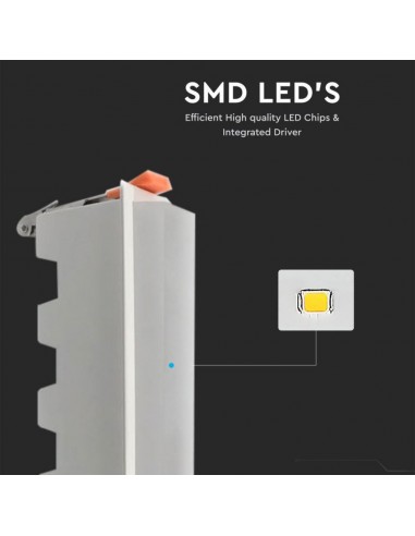 6412-Mini Pannello LED  Lineare Montaggio ad Incasso  Colore Bianco -4