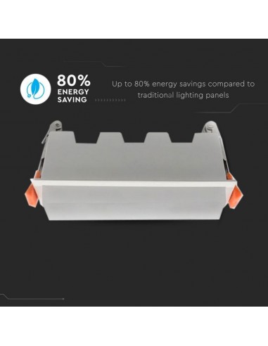 6412-Mini Pannello LED  Lineare Montaggio ad Incasso  Colore Bianco -5