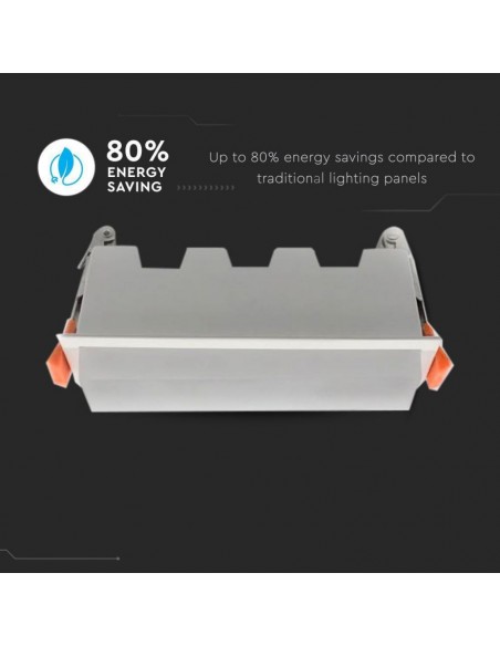 6412-Mini Pannello LED  Lineare Montaggio ad Incasso  Colore Bianco -5