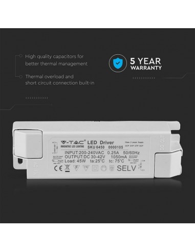 6450-Driver per Pannelli LED da  Garanzia di  Anni-3