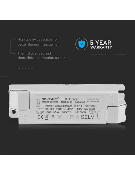 6450-Driver per Pannelli LED da  Garanzia di  Anni-3