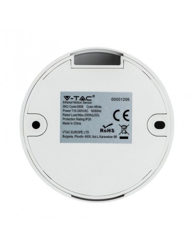 6606-Sensore di Movimento a Infrarossi  Montaggio a Plafone Colore Bianco-7