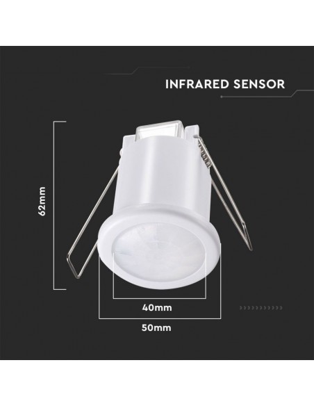 6608-Sensore di Movimento a Infrarossi  Montaggio a Incasso Colore Bianco-3
