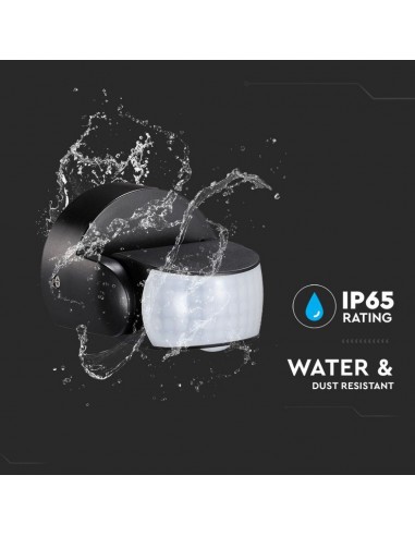 6610-Sensore di Movimento a Infrarossi / Montaggio a Parete Colore Nero -6