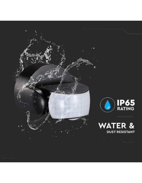 6610-Sensore di Movimento a Infrarossi / Montaggio a Parete Colore Nero -6