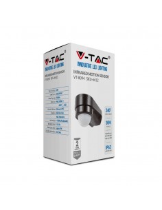 6612-Sensore di Movimento a Infrarossi  Montaggio a Parete Angolare Colore Nero-1 2