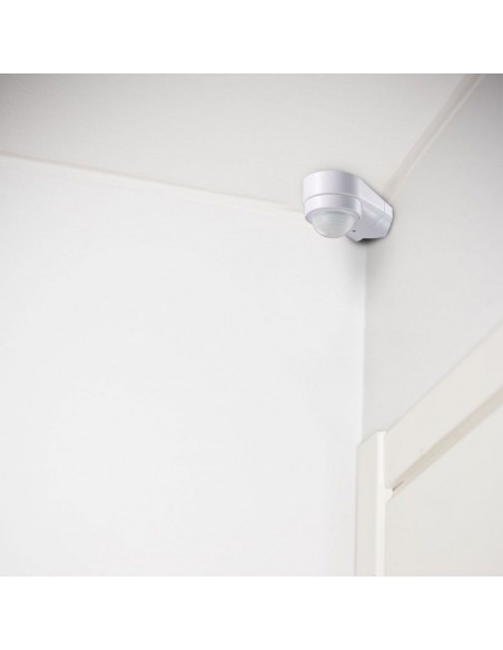 6613-Sensore di Movimento a Infrarossi  Montaggio a Parete Angolare Colore Bianco-5