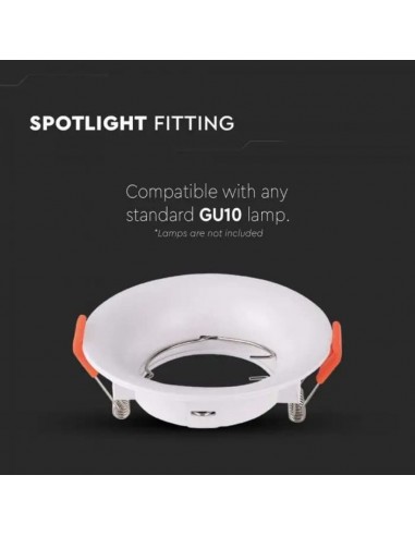 6632-Portafaretto LED da Incasso Rotondo GU Colore Bianco-5