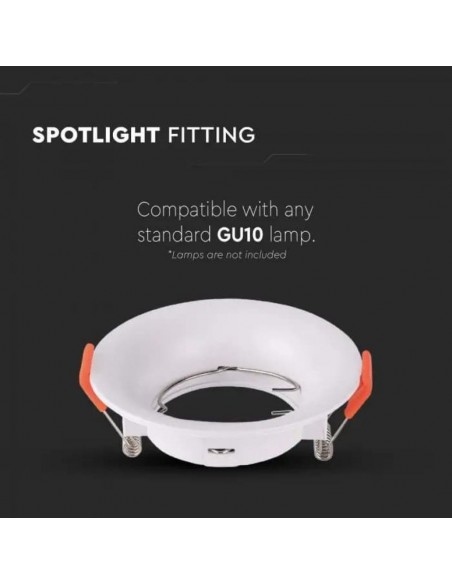 6632-Portafaretto LED da Incasso Rotondo GU Colore Bianco-5