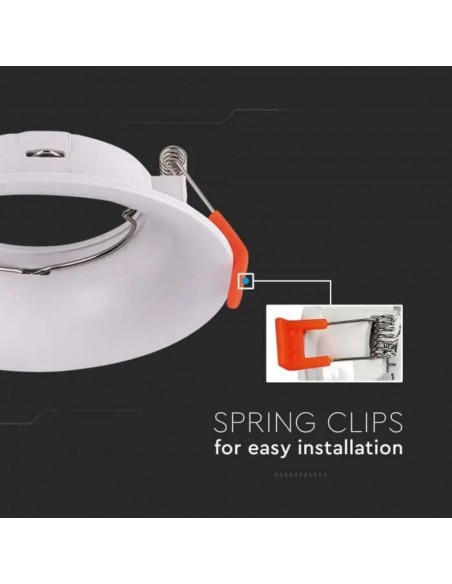 6632-Portafaretto LED da Incasso Rotondo GU Colore Bianco-6