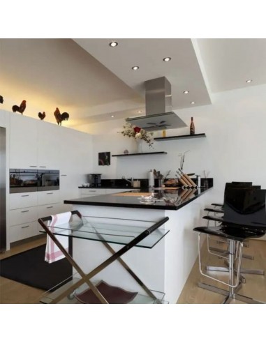 6633-Portafaretto LED da Incasso Rotondo GU Colore Nero-4