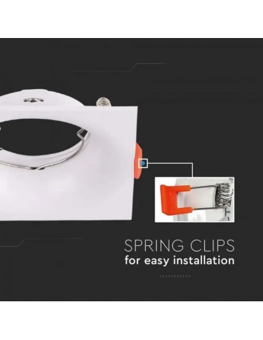 6634-Portafaretto LED da Incasso Quadrato GU Colore Bianco-5