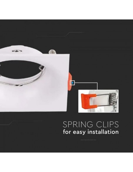 6634-Portafaretto LED da Incasso Quadrato GU Colore Bianco-5