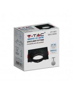 6635-Portafaretto LED da Incasso Quadrato GU Colore Nero-1 2