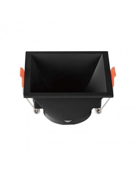 6639-Portafaretto LED da Incasso Quadrato GU con Sezione Quadrata Colore Nero-1