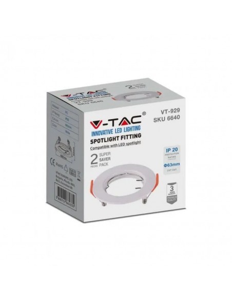 6640-Portafaretto LED da Incasso Rotondo GU x Colore Bianco-2