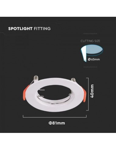 6640-Portafaretto LED da Incasso Rotondo GU x Colore Bianco-3