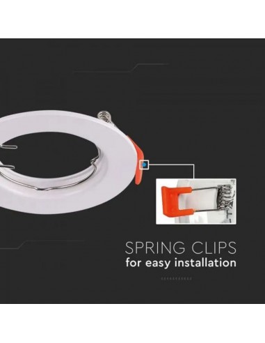 6640-Portafaretto LED da Incasso Rotondo GU x Colore Bianco-5