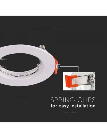 6640-Portafaretto LED da Incasso Rotondo GU x Colore Bianco-5