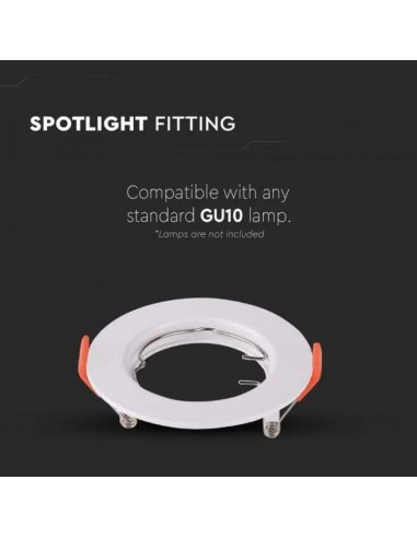 6640-Portafaretto LED da Incasso Rotondo GU x Colore Bianco-6